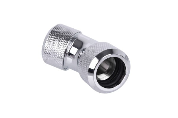 ANS Alphacool Eiszapfen 16mm HardTube Anschraubtülle 45° L-Verbinder - Chrome PHT EOL