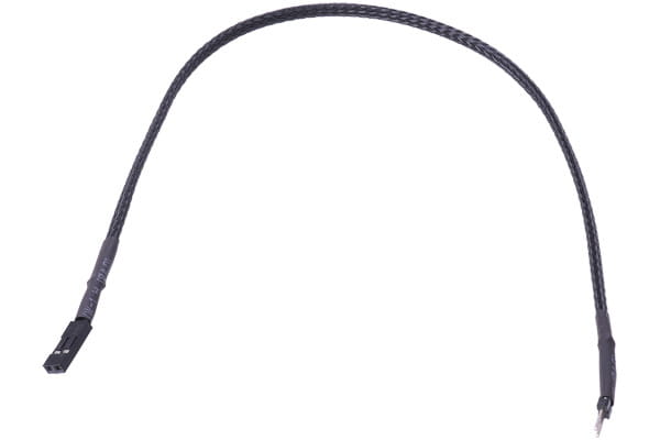 ZK Phobya 2pin-Kabel Verlängerung Buchse/Stecker 30cm - Schwarz