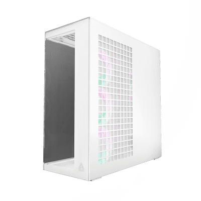 GHE Arctic Xtender VG (White) Premium E-ATX PC-Gehäuse mit vertikaler GPU-Montage