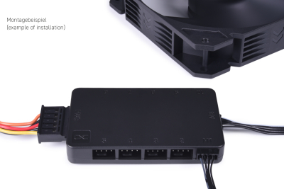 LZ Alphacool Core 10x 4-Pin PWM Splitter mit SATA-Stromanschluss