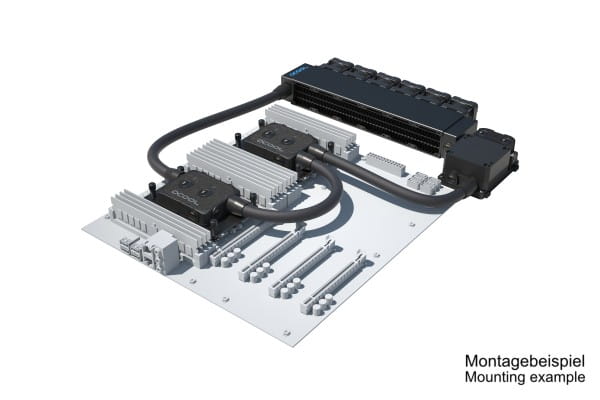 SVK Alphacool ES Pro 1U - 6 x 40 / 2x XPX Pro 1U / Reservoir 1U - DDC310