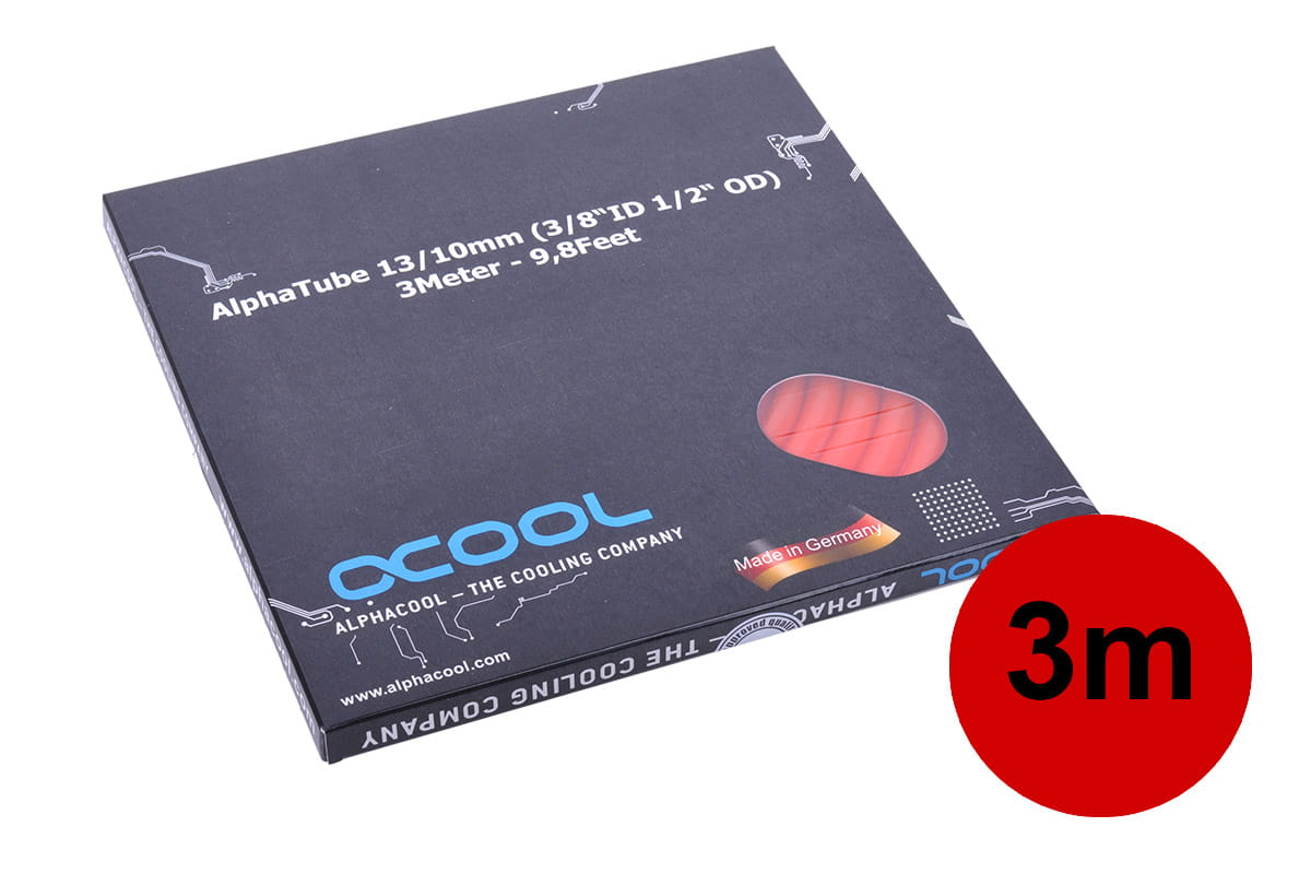 Alphacool Schlauch AlphaTube HF 13/10 (3/8ID) - UV Rot 3m (9,8ft