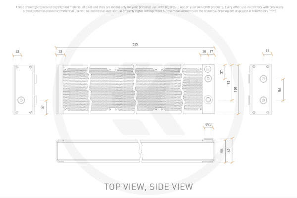 RAD EK Water Blocks EK-Quantum Surface X480M - Black
