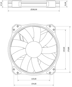 L22 Alphacool Eiszyklon Aurora LUX PRO Digital RGB (200x200x25mm)