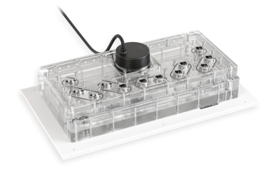 AGB Alphacool Apex Distroplate Dark Base Pro 901 White mit VPP/D5 Apex PWM Pumpe