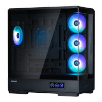 GHE Zalman P50 DS ATX Gehäuse Tempered Glass Panoramic View - Schwarz