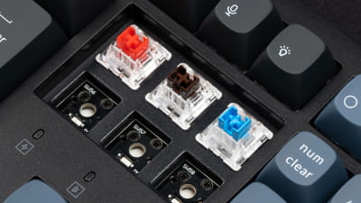 TAT Keychron K10 Pro - Gaming-Tastatur schwarz/blau, DE-Layout, Gateron G Pro Brown, Hot-Swap, PBT