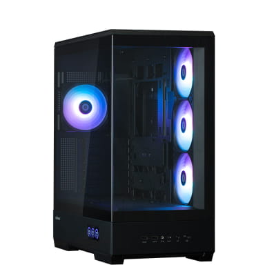 GHE Zalman P50 DS ATX Gehäuse Tempered Glass Panoramic View - Schwarz