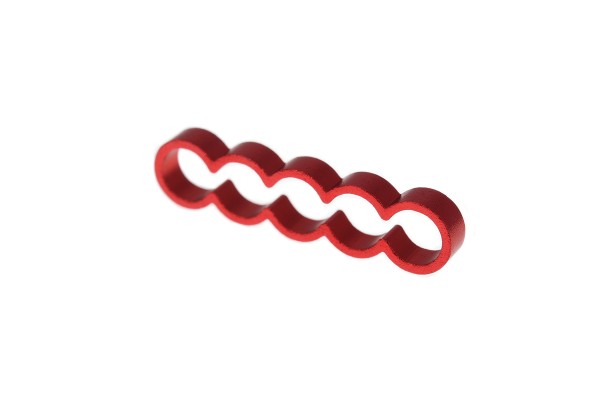 KAB Alphacool Eiskamm Alu X5 Flat - 4mm red - 4 Stück PHT EOL