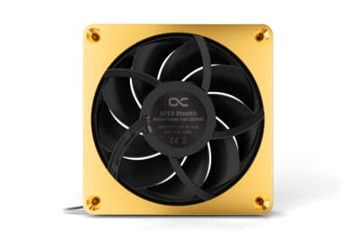 L12 Alphacool Apex Stealth Metall Power Lüfter 3000rpm Gold (120x120x25mm)