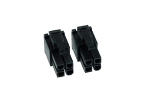 ZK Phobya ATX Power Connector 4Pin Stecker inkl. 4 Pins - 2 Stück Black