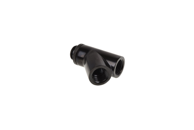 ANF Alphacool Eiszapfen Y-Verbinder 45° - G1/4 drehbar - 2x Innen 1x Außengewinde - Deep Black ANF Alphacool Eiszapfen Y-Verbinder 45° - G1/4 drehbar - 2x Innen 1x Außengewinde - Deep Black