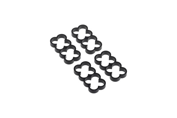 KAB Alphacool Eiskamm Alu X8 - 4mm black - 4 Stück PHT EOL