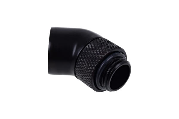 ANF Alphacool Eiszapfen Winkeladapter 45° drehbar G1/4 AG auf G1/4 IG - Deep Black