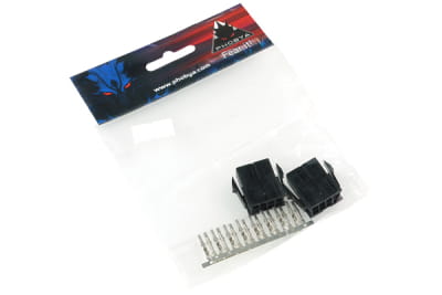 ZK Phobya VGA Power Connector 8Pin Buchse inkl. 8 Pins - 2 Stück Black