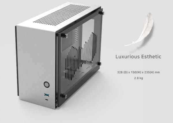 GHE B-Ware Zalman M2 PC-Gehäuse, Mini-ITX  - Silber