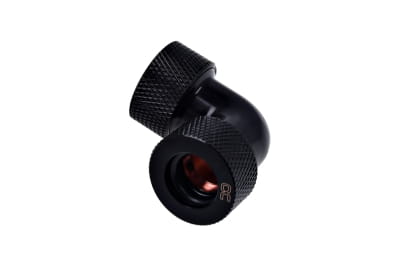 ANS Alphacool HT 13mm HardTube Anschraubtülle 90° L-Verbinder - gerändelt - Deep Black PHT EOL
