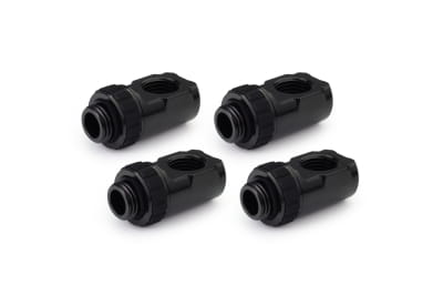 Alphacool Apex Grip adapter 90° OT/IT G1/4 rotatable black Set 4 pcs