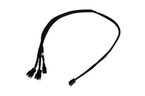 LK Phobya Y-Kabel 3Pin Molex auf 3x 3Pin Molex - Schwarz 60cm