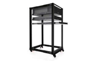 GHE Alphacool ES 19" Open Frame Serverrack 25HE Verstellbare Tiefe