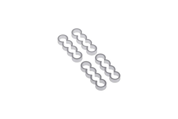 KAB Alphacool Eiskamm Alu X4 Flat - 4mm silver - 4 Stück PHT EOL