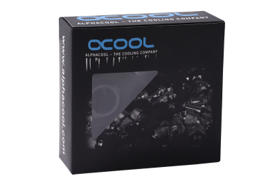 ANS Alphacool Eiszapfen PRO 16mm HardTube Fitting G1/4 - Deep Black Sixpack