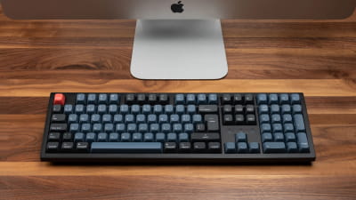 TAT Keychron K10 Pro - Gaming-Tastatur schwarz/blau, DE-Layout, Gateron G Pro Brown, Hot-Swap, PBT