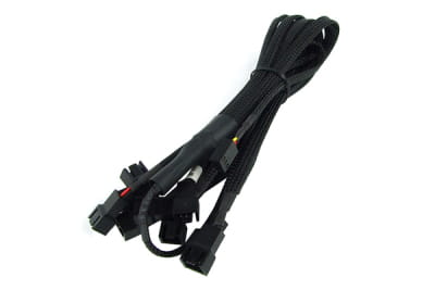 LK Phobya Y-Kabel 3Pin Molex auf 9x 3Pin Molex -  Schwarz 60cm EOL