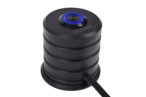 SEN Alphacool Powerbutton mit Taster 19mm blau beleuchtet - Deep Black