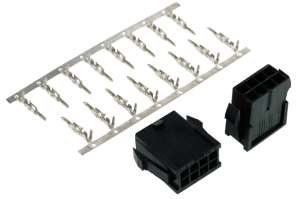 ZK Phobya VGA Power Connector 8Pin Buchse inkl. 8 Pins - 2 Stück Black