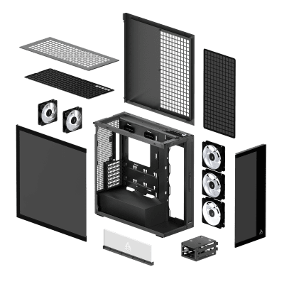 GHE Arctic Xtender (Black) Premium E-ATX PC-Gehäuse