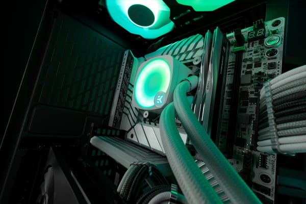 KOI EK Water Blocks EK-Nucleus AIO CR360 Lux D-RGB - White