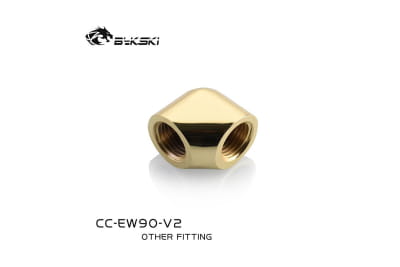 ANF Bykski CC-EW90-V2-GD 90° Winkel Female/Female V2 G1/4 Gold