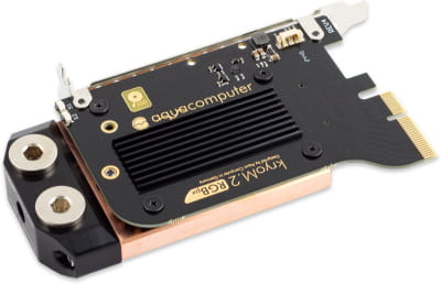 WAH AquacomputerkryoM.2 RGBpx PCIe 5.0/4.0/3.0 x4 Adapter für M.2 PCIe SSD, M-Key mit Wasserkühler