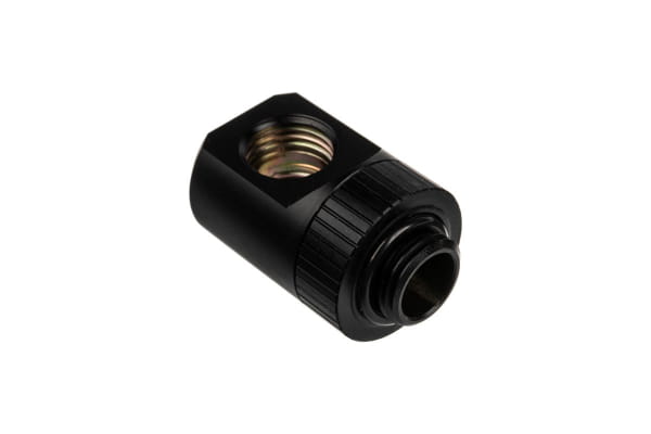ANF EK Water Blocks EK-Torque Adapter T-Splitter G1/4 Zoll AG auf 2x G1/4 Zoll IG - drehbar, schwarz