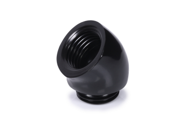 ANF Alphacool Eiszapfen Winkeladapter 45° G1/4 AG auf G1/4 IG - schwarz PHT EOL