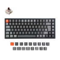 TAT Keychron K2 V2 Wireless Mechanische Tastatur - Gateron Brown - RGB - DE Layout - Aluminium