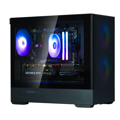 GHE Zalman P30 Air micro-ATX Gehäuse Tempered Glass side mesh front - Schwarz