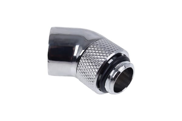ANF Alphacool Eiszapfen Winkeladapter 45° drehbar G1/4 AG auf G1/4 IG - Chrome