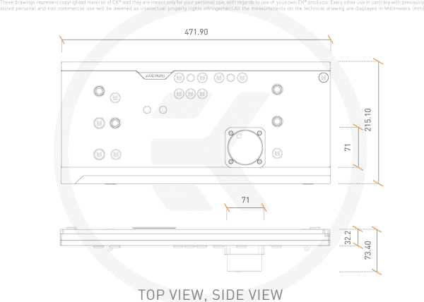 AGB EK Water Blocks EK-Quantum Reflection2 PC-O11D XL D5 PWM D-RGB - Plexi