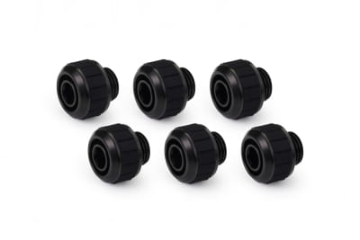 Alphacool Apex Grip SoftTube fitting 13/10mm G1/4 black Set 6 pcs