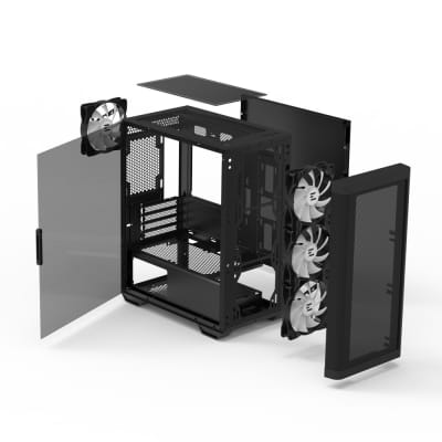 GHE Zalman M4 micro-ATX Gehäuse front Mesh - Schwarz