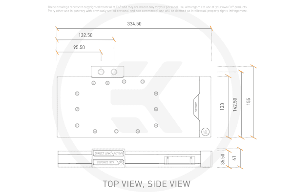 WAK EK Water Blocks EK-Quantum Vector2 Trio RTX 3080/90 ABP Set D-RGB - Nickel + Acetal