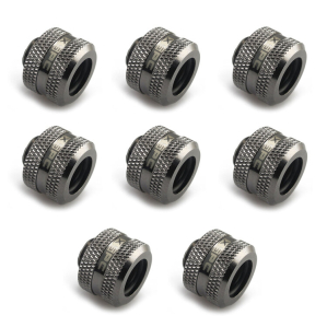 ANS XSPC 14MM HardTube FITTING - SCHWARZ CHROM (8er Pack)