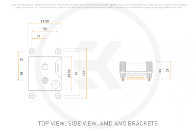 WAC B-Ware EK Water Blocks EK-Quantum Velocity³ 1700/1851/AM5 - Plexi