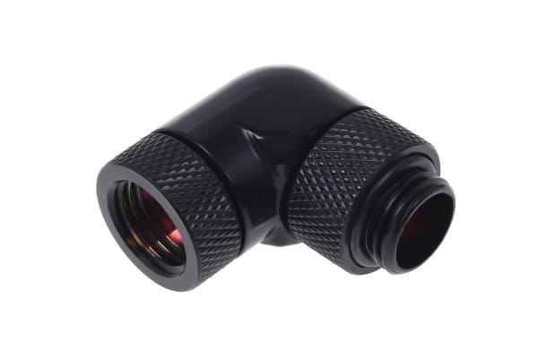ANF Alphacool HF Winkeladapter 90° drehbar G1/4 AG auf G1/4 IG - Deep Black PHT EOL