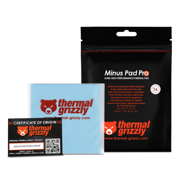 WÄM Thermal Grizzly Minus Pad Pro - 100x100x2,0 mm, Wärmeleitpad