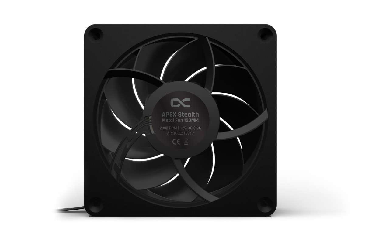 Alphacool Apex Stealth Metall Lüfter Matt Schwarz 120mm Alphacool