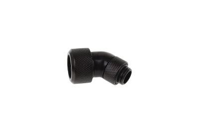 ANS Alphacool Eiszapfen 16mm HardTube Anschraubtülle 45° drehbar G1/4 - Deep Black PHT EOL