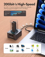 GHZ GRAUGEAR USB3.2 Gen2x2 Klonstation für 2x M.2 NVMe SSD